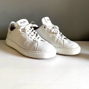 Good Man Brand White Legend Leather Modern Sneaker Laces Size 9 EUC